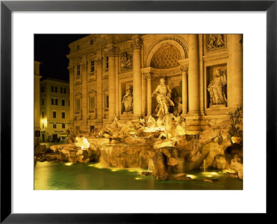 Trevi Fountain Illuminated At Night In Rome, Lazio, Italy, Europe by Nigel Francis Pricing Limited Edition Print image