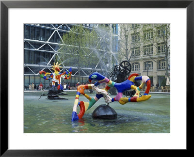 Colourful Sculptures Of The Tinguely Fountain, Pompidou Centre, Beaubourg, Paris, France, Europe by Nigel Francis Pricing Limited Edition Print image