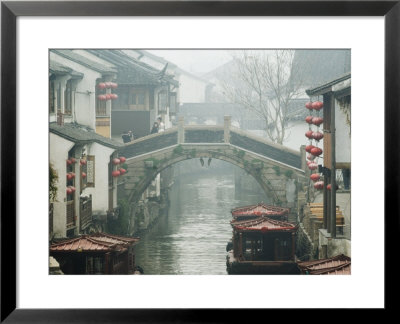 Traditional Old Riverside Houses In Shantang Water Town, Suzhou, Jiangsu Province, China by Kober Christian Pricing Limited Edition Print image