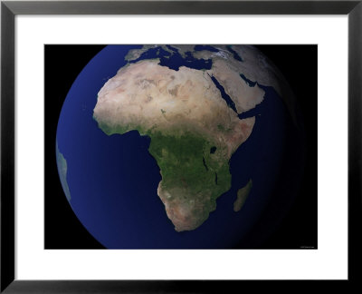 Full Earth Showing Africa, Europe, & Middle East by Stocktrek Images Pricing Limited Edition Print image