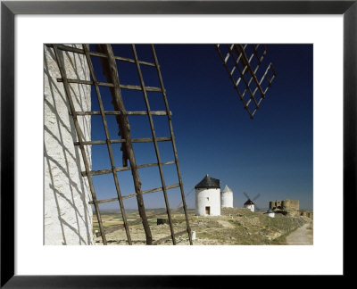 Windmills And Castle, Consuegra, Toledo, Castile La Mancha, Spain by Michael Busselle Pricing Limited Edition Print image