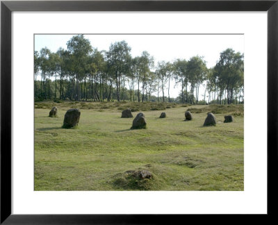 Nine Ladies Stone Circle, Derbyshire, England by Ethel Davies Pricing Limited Edition Print image