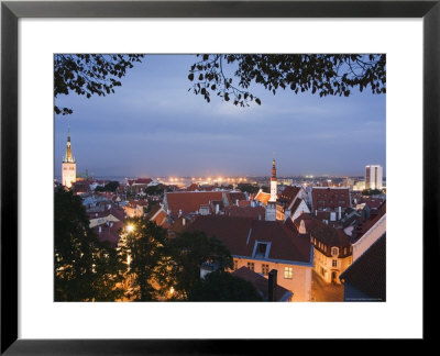 Skyline Of Old Town Including St. Olav Church, Unesco World Heritage Site, Tallinn, Estonia by Christian Kober Pricing Limited Edition Print image