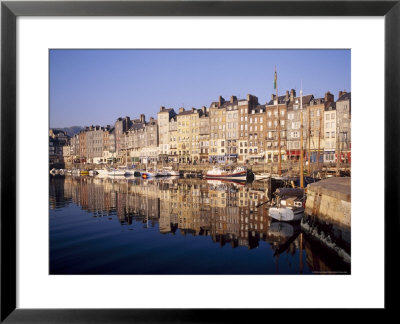 Reflections In The Old Harbour At St. Catherine's Quay In Honfleur, Basse Normandy by Richard Ashworth Pricing Limited Edition Print image