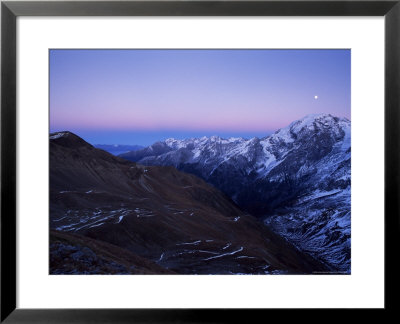 Ortler After Sunset, With Rising Moon, Stilfserjoch National Park, Alps, Italy, Europe by Jochen Schlenker Pricing Limited Edition Print image