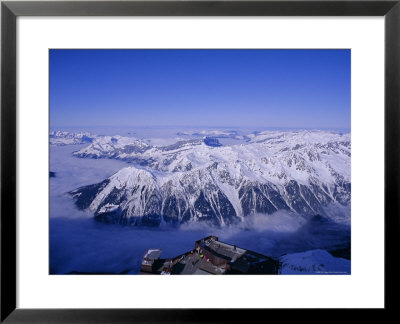 View Of The Grand Massif And Ski Resort Of Flaine, Aguile Du Midi, Chamonix, French Alps, France by Tom Teegan Pricing Limited Edition Print image