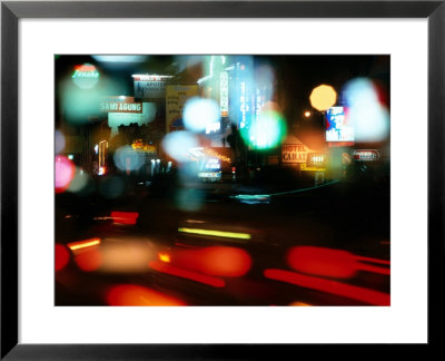 City Lights At Night, Blur, Yogyakarta, Indonesia by Jerry Alexander Pricing Limited Edition Print image