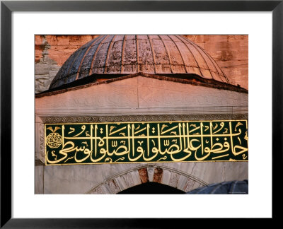 Arabic Calligraphy In Courtyard Of Blue Mosque, Sultan Ahmet Camii, Istanbul, Turkey by John Elk Iii Pricing Limited Edition Print image