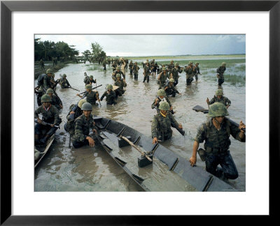 S.Vietnamese Soldiers Lure Viet Cong Guerrillas From Nearby Flooded Paddies During Vietnam War by Larry Burrows Pricing Limited Edition Print image