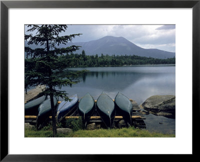 Canoes Turned Bottom Side Up On Shore Of Unidentified Lake In Maine by Dmitri Kessel Pricing Limited Edition Print image