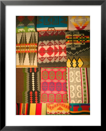 Indian Pattern Blankets For Salem, Santa Fe, New Mexico by Walter Bibikow Pricing Limited Edition Print image