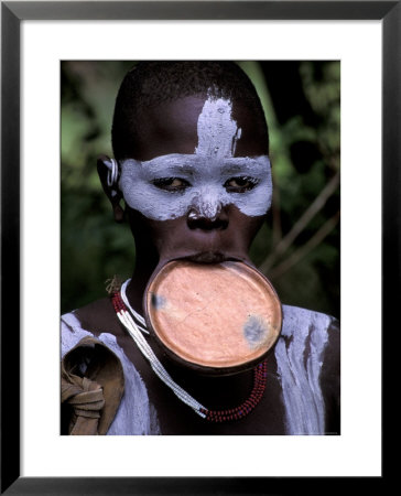 Surma Tribesmen With Lip Plate, Ethiopia by Gavriel Jecan Pricing Limited Edition Print image