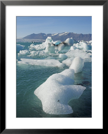 Icebergs In The Glacial Melt Water Lagoon, Jokulsarlon Breidamerkurjokull, South Area, Iceland by Neale Clarke Pricing Limited Edition Print image