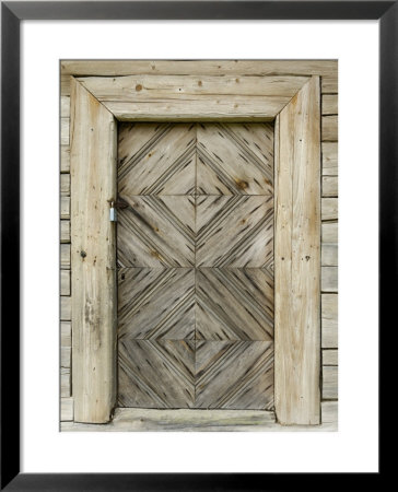 Door Detail Of A Traditional Lithuanian Farmstead From The Zemaitija Region, Rumsiskes, Lithuania by Gary Cook Pricing Limited Edition Print image