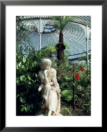 Statue In Glasshouse At The Botanic Gardens, Glasgow, Scotland, United Kingdom by Adam Woolfitt Pricing Limited Edition Print image