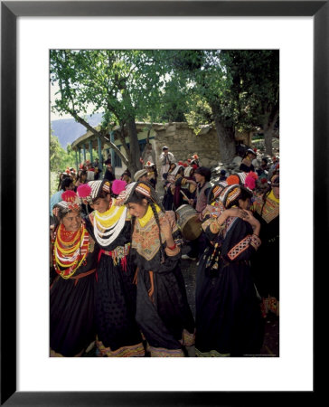 Kalash Women, Rites Of Spring, Joshi, Bumburet Valley, Pakistan, Asia by Upperhall Ltd Pricing Limited Edition Print image