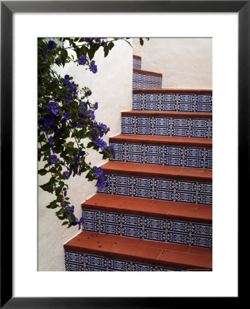 Tiled Staircase, Algarve, Portugal by Fraser Hall Pricing Limited Edition Print image