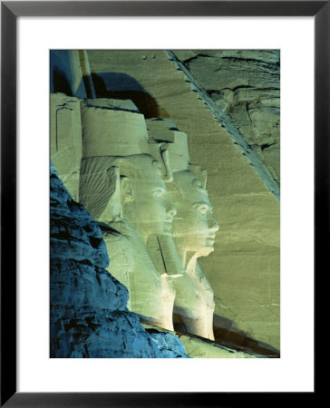 Temple Of Ramasses (Ramses) Ii (Ramses The Great), At Night, Abu Simbel, Nubia, Egypt, Africa by Sylvain Grandadam Pricing Limited Edition Print image