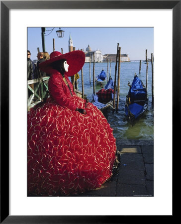 Person Wearing Masked Carnival Costume, Veneto, Italy by Bruno Morandi Pricing Limited Edition Print image