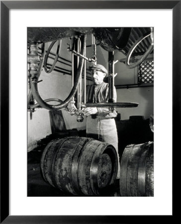 Worker In Front Of Some Isobarometric Equipment Inside A Brewery by A. Villani Pricing Limited Edition Print image