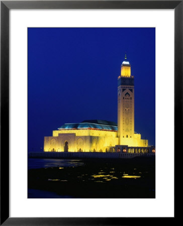 Hassan Ii Mosque At Night, Casablanca, Morocco by Paul Kennedy Pricing Limited Edition Print image