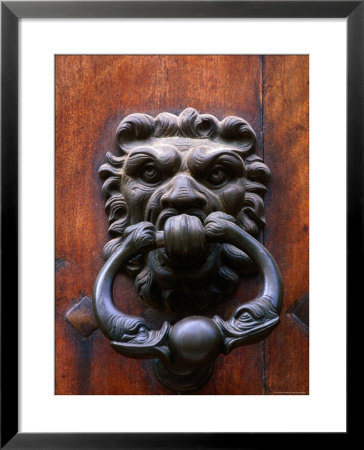 Door Knocker In Rue Mazarine, Aix-En-Provence, France by David Tomlinson Pricing Limited Edition Print image