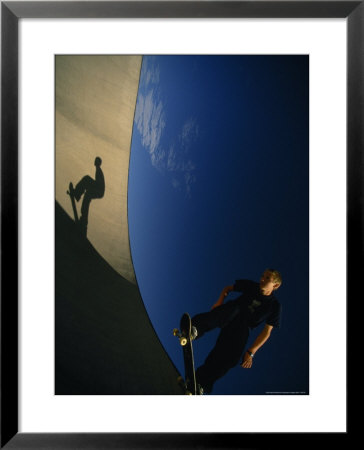 Skateboarder And His Shadow On A Ramp by Bill Hatcher Pricing Limited Edition Print image