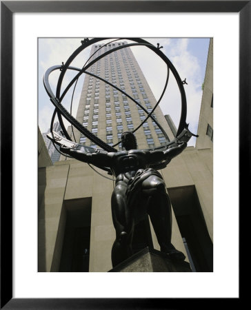 Statue Of Atlas In Rockefeller Center by Todd Gipstein Pricing Limited Edition Print image