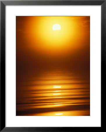 Dramatic Glowing Midnight Sun Reflecting In Water At 1 A.M by Paul Nicklen Pricing Limited Edition Print image
