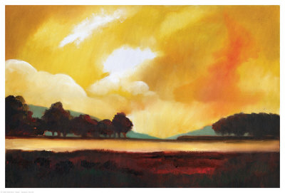 Yellow Sky Over The Lake by Judith D'agostino Pricing Limited Edition Print image