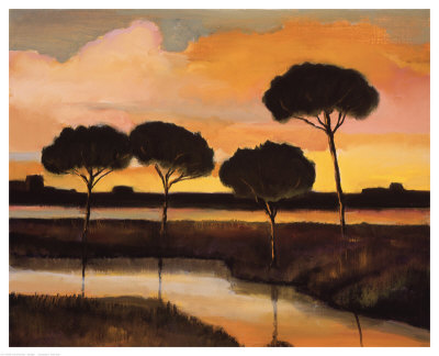 Sunset Over The Arno River by Judith D'agostino Pricing Limited Edition Print image