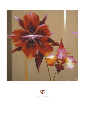 Orchid And Corn Poppy by Julia Ogden Pricing Limited Edition Print image