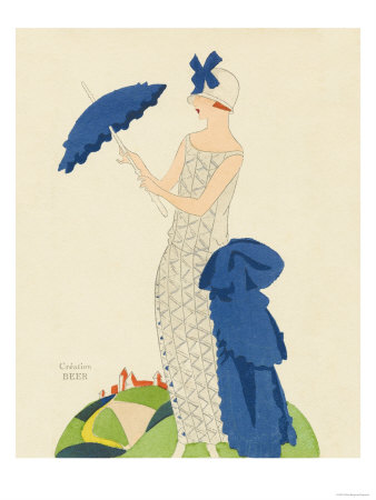 Blue Parasol by Olivia Bergman Pricing Limited Edition Print image