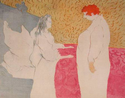 Elles, Femme Au Lit by Henri De Toulouse-Lautrec Pricing Limited Edition Print image