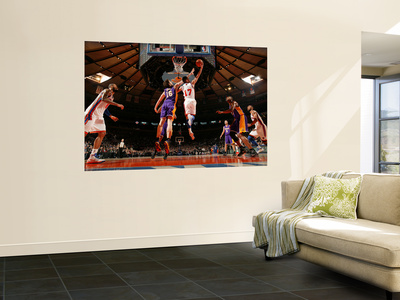 New York Knicks V Los Angeles Lakers, New York, Ny, Feb 10: Jeremy Lin, Pau Gasol by Nathaniel S. Butler Pricing Limited Edition Print image