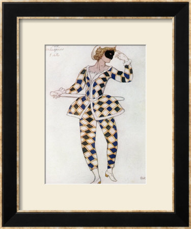 Costume Design For Harlequin, From Sleeping Beauty, 1921 by Leon Bakst Pricing Limited Edition Print image