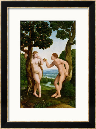 Adam And Eve In Paradise by Jan Van Scorel Pricing Limited Edition Print image