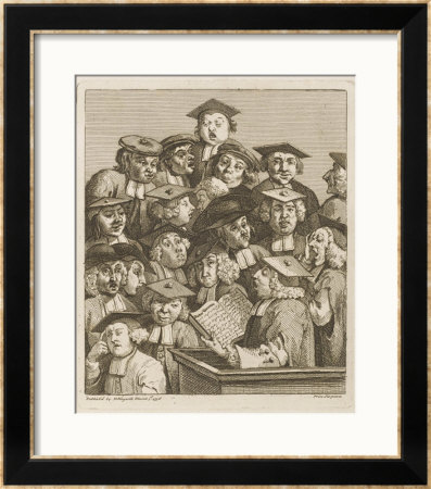 Scholars At A Lecture, Display Various Symptoms Of Boredom by William Hogarth Pricing Limited Edition Print image