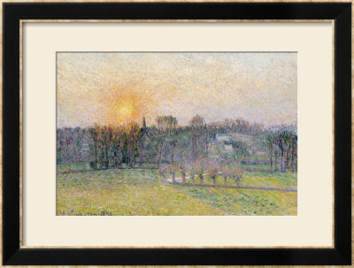 Sunset, Bazincourt, 1892 by Camille Pissarro Pricing Limited Edition Print image