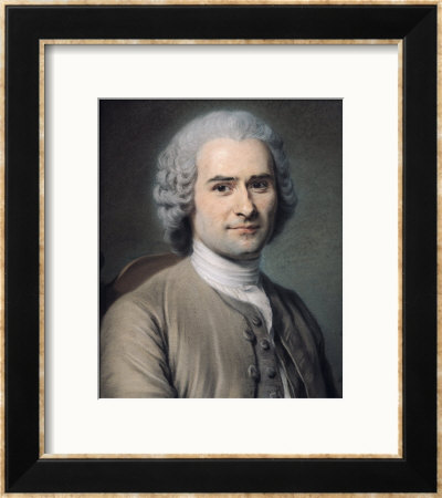 Portrait Of Jean Jacques Rousseau (1712-78) by Maurice Quentin De La Tour Pricing Limited Edition Print image