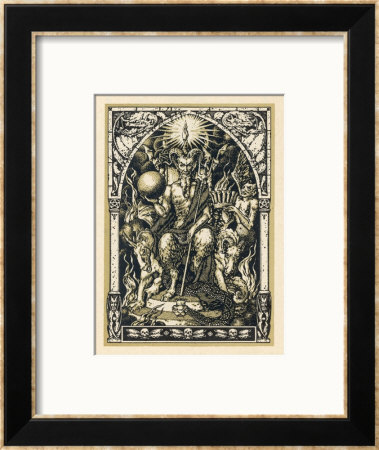 Satan Presides At The Sabbat Attended By Demons In Human Or Animal Shapes by Bernard Zuber Pricing Limited Edition Print image