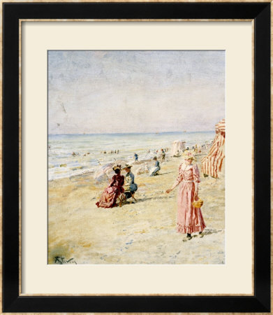 La Plage, Ostende by Alfred Emile Leopold Stevens Pricing Limited Edition Print image