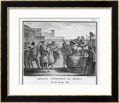 Horatio Sole Survivor Of The Three Defenders Of Rome Is Acquitted Of Murdering His Sister Horatia by Augustyn Mirys Pricing Limited Edition Print image