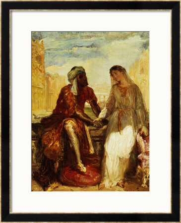 Othello And Desdemona In Venice, 1850 by Theodore Chasseriau Pricing Limited Edition Print image