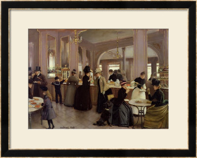 La Patisserie Gloppe, Champs Elysees, Paris, 1889 by Jean Beraud Pricing Limited Edition Print image