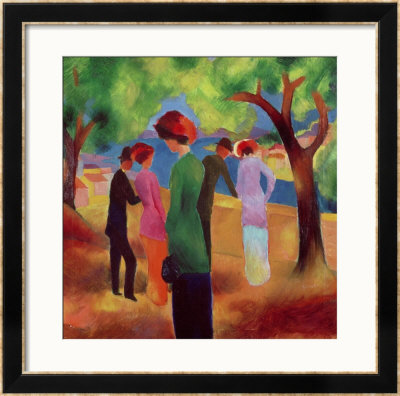 Woman In A Green Jacket, 1913 by Auguste Macke Pricing Limited Edition Print image