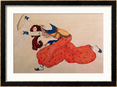 A Study For A Figure Of A Dancer For Scheherazade by Leon Bakst Pricing Limited Edition Print image