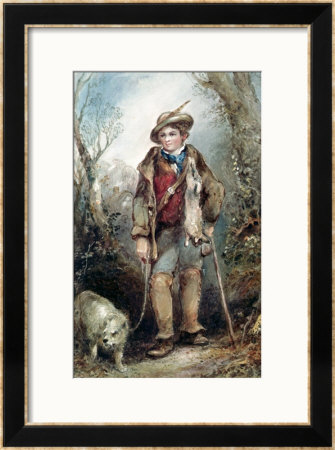 Boy With Rabbits by George Bryant Campion Pricing Limited Edition Print image