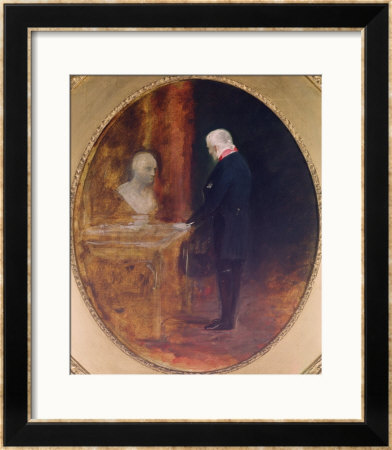 The Duke Of Wellington (1769-1852) Studying A Bust Of Napoleon (1769-1821) by Charles Robert Leslie Pricing Limited Edition Print image