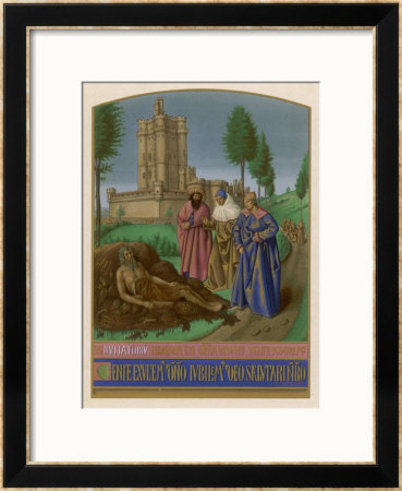 Job On His Dunghill Is Afflicted With Leprosy To The Dismay Of His Friends by Jean Fouquet Pricing Limited Edition Print image